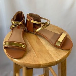 Miz Mooz Orange Leather Sandals